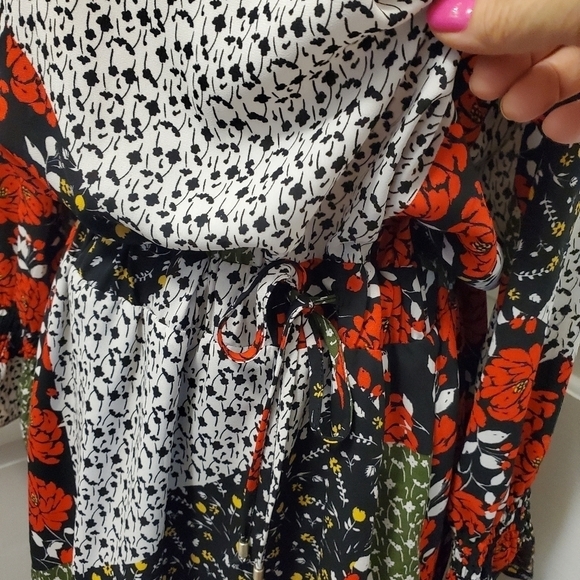 Libby Edelman Floral Patchwork Dress Size Medium, colorful - Picture 4 of 14